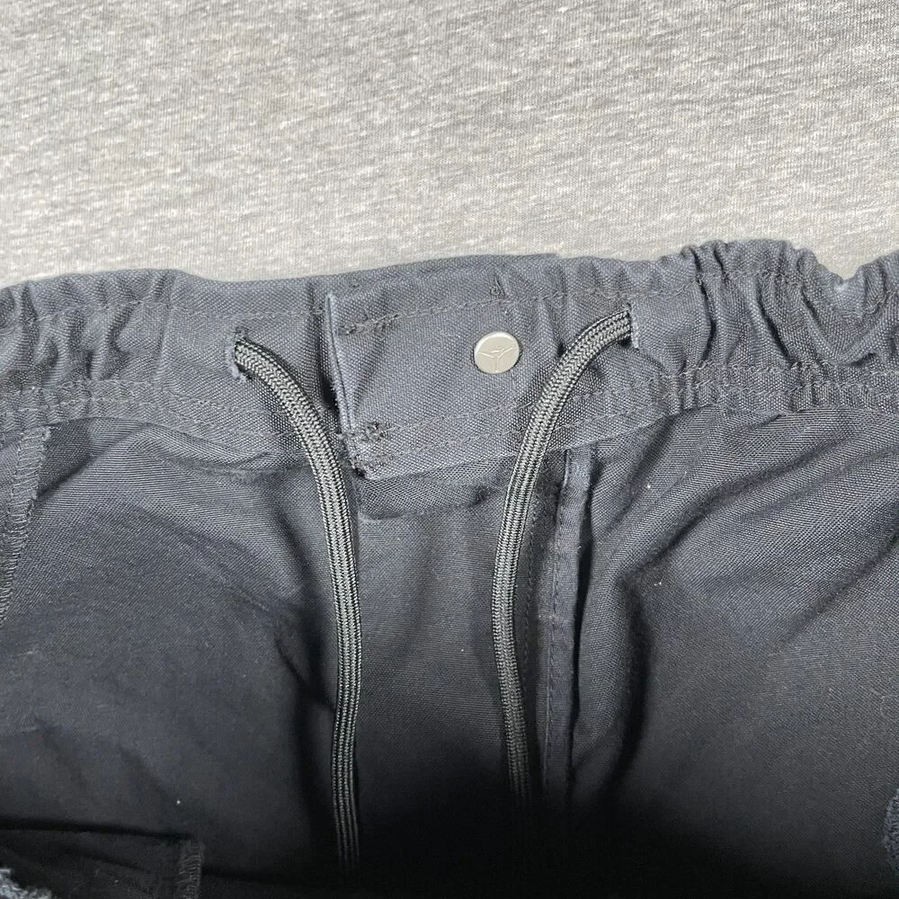 Jordan Cargo Shorts Mens XL Black Cotton Pockets Elastic Waist Drawstring